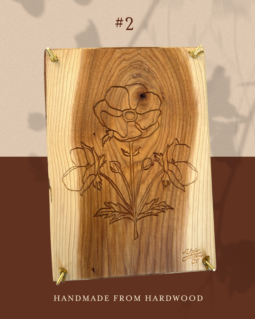 Hand-crafted Engraved Flower Press