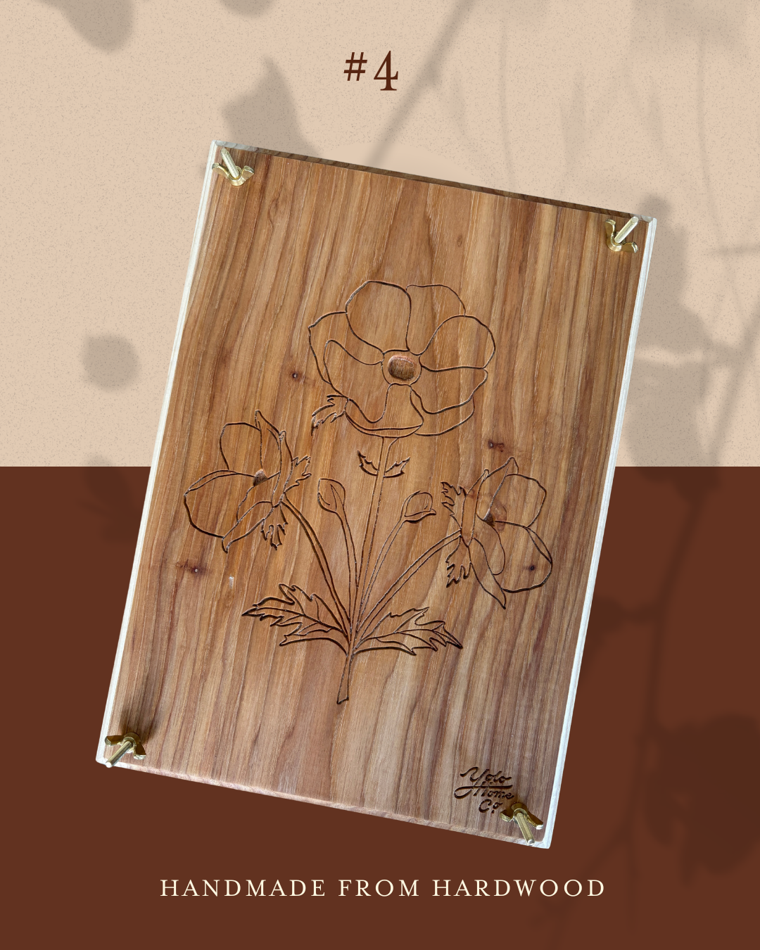 Hand-crafted Engraved Flower Press