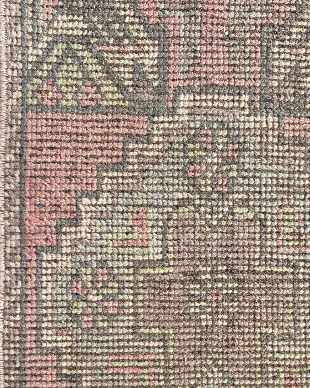 Vintage Turkish Doormat | Pink & Sage