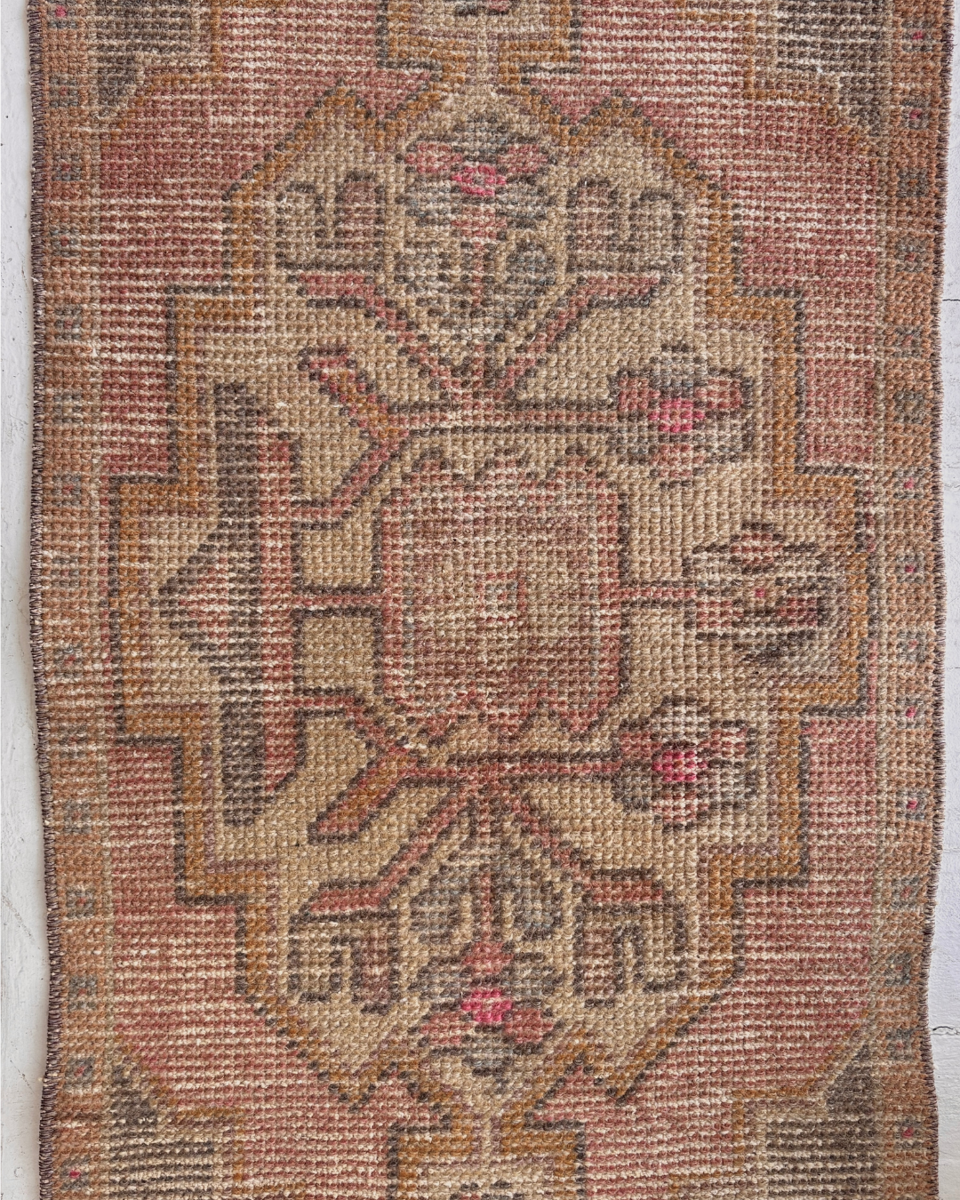 Vintage Turkish Doormat | Blush & Mustard