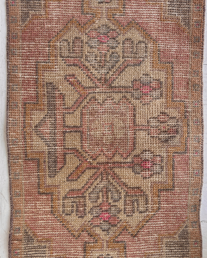 Vintage Turkish Doormat | Blush & Mustard