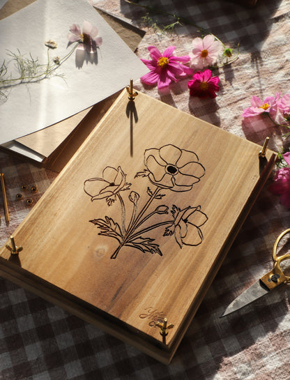 Hand-crafted Engraved Flower Press
