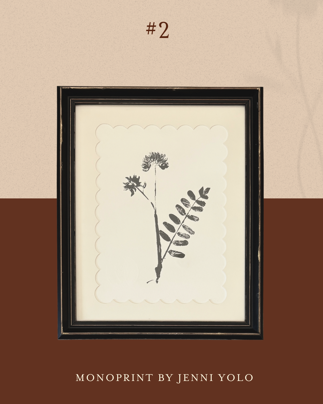 Framed Monoprints by Jenni Yolo