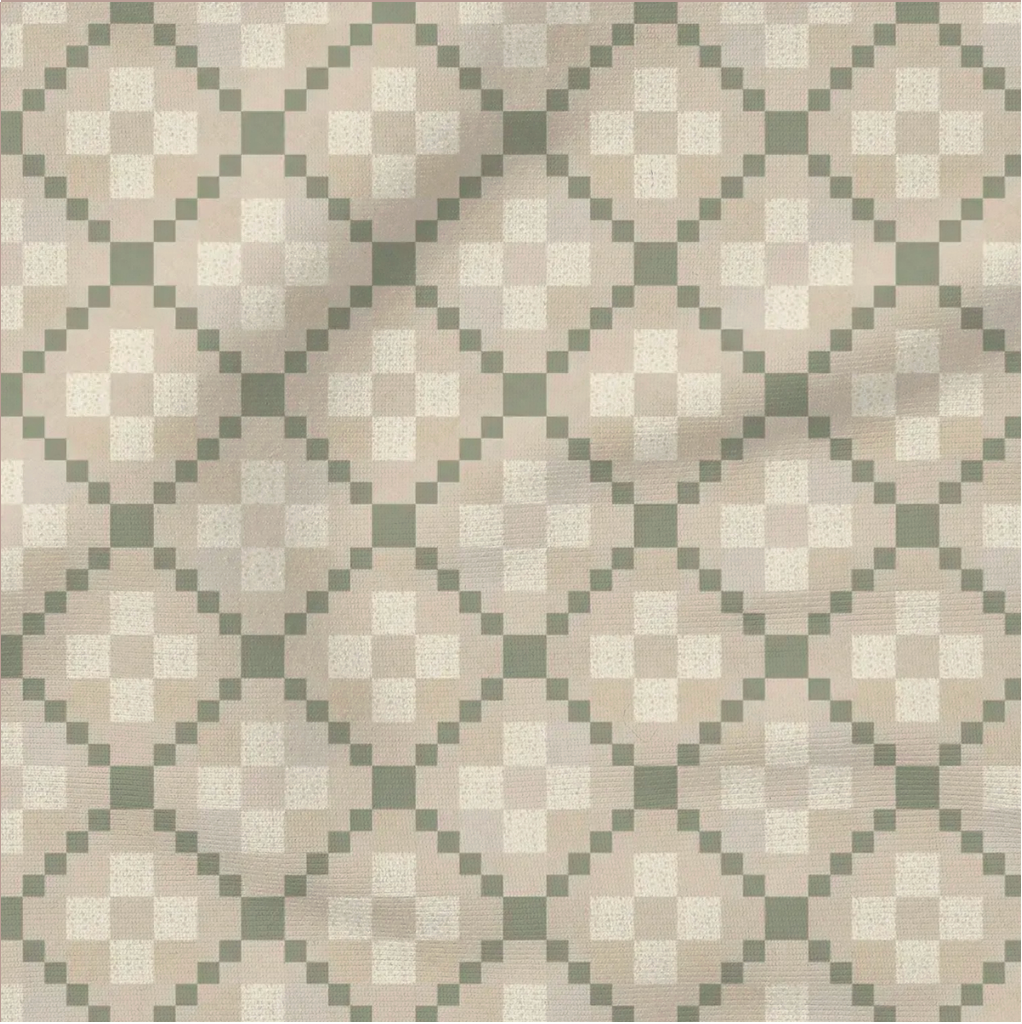 Cottage Quilt | Sage & Tan