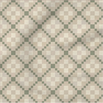 Cottage Quilt | Sage & Tan