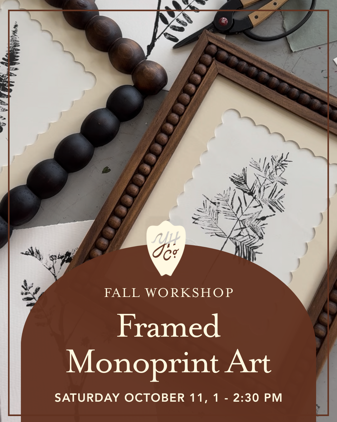 Framed Monoprint Art Workshop | Saturday, October 11th